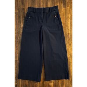 J Crew Women’s 6 28 x 25 Pants Sydney Wide Leg Crop Cotton Stretch Chino